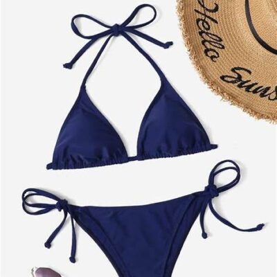 bikini dây buộc cổ cho dáng quả lê