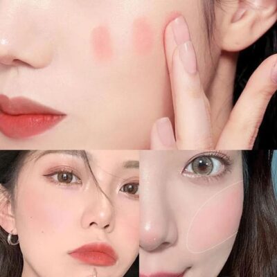 makeup đi biển phấn má và môi